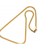 Acero inoxidable. Color dorado. Bar chain. Con cierre. 45 cm largo. 3x1 mm. 1 unidad.