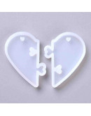 Moldes de silicona. Para resina. Corazón. 46x34x5,5 milímetros. 1 set. Moldes de silicona. Para resina. Corazón. 46x34x5,5 milímetros. 1 set.