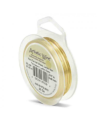 Aleación de cobre. Dorado 14K. Redondo. Calibre 26 (0,40 mm), Temple suave. 30 yardas