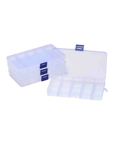 Organizador. 15 divisiones. 19x10x2,2 centímetros. Divisiones extraibles. 1 unidad. Organizador. 15 divisiones. 19x10x2,2 centímetros. Divisiones extraibles. 1 unidad.