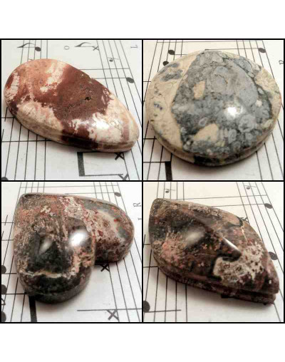 Calcedonia México. Piedra Ranurada. Dije grande.