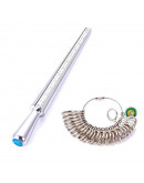 Mandril para anillos+anillero medidas. Mandril de acero y con medidas. 1 set. Mandril para anillos+anillero medidas. Mandril de acero y con medidas. 1 set.