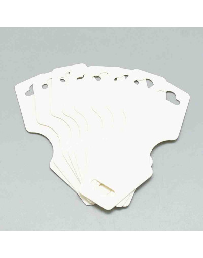 Etiquetas para collares y pulseras. Blancas. 0.5x3,7 cm. 50 unidades Etiquetas para collares y pulseras. Blancas. 0.5x3,7 cm. 50 unidades