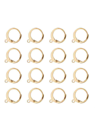 Aretes de aro. Acero inoxidable. Real 24k Gold. 14,5x12 milímetros. 1,2 mm perforación. 4 unidades. Aretes de aro. Acero inoxidable. Real 24k Gold. 14,5x12 milímetros. 1,2 mm perforación. 4 unidades.