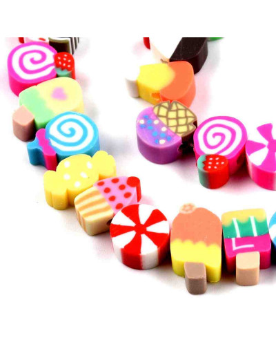 Comida. 9~14x6~9x5 milímetros. 1,5 mm perforación. 40 unidades hilo (aproximado).