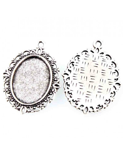 Base Aleación. 29.5x22x2 mm. Agujero 1.5 mm. Para trabajos de 18x13 mm. 4 unidades