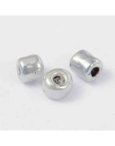 Color Sólido Ceylon. DARK GREY. 3 milímetros. 1 mm perforación. 40 gramos