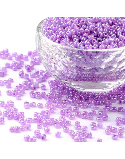 Color Sólido Ceylon. VIOLET (1). 3 milímetros. 1 mm perforación. 40 gramos