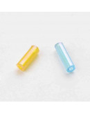 Tubo. Transparente. Varios colores 6x1,8 milímetros. 0,60 mm perforación. 40 gramos. 800 uds aprox