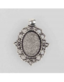 Base Aleación. 33x25x2 mm. Agujero 3 mm. Para trabajos de 18x13 mm. 2 unidades Base Aleación. 33x25x2 mm. Agujero 3 mm. Para trabajos de 18x13 mm. 2 unidades