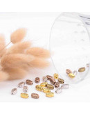 LOVE (1). Aleación de cobre. Color Mixto. 10x6x4 mm. 1 mm perforación. 10 uds