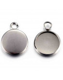 Base Acero. Color plateado. 15x12x2 mm. Agujero 2 mm. Para trabajos de 10 mm. 4 uds Base Acero. Color plateado. 15x12x2 mm. Agujero 2 mm. Para trabajos de 10 mm. 4 uds