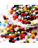 Color Sólido. MIXTO (1). 4 milímetros. 1,50 mm perforación. 390 unidades aprox.