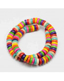 Howlite. Heishi Beads. Colores variados. 6x3 milímetros. 1 mm perforación. 135 uds hilo aprox. Howlite. Heishi Beads. Colores variados. 6x3 milímetros. 1 mm perforación. 135 uds hilo aprox.