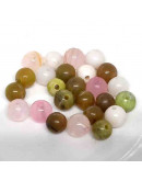 Variadas - Piedra natural. 04 mm diámetro. 0,8 mm perforación. 90 uds aproximado