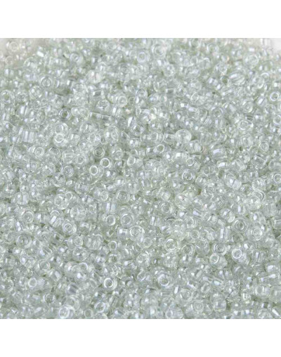 Chaquira. Cristal lustrado. CLEAR. 2 mm. 1 mm perforación. 40 gramos (2600 uds aprox)