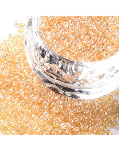 Chaquria. Cristal lustrado. GOLDENROD. 2 mm. 1 mm perforación. 40 gramos (2600 uds aprox)