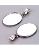 Base Acero. Color plateado. 23x14x1,5 mm. Agujero 2 mm. Para trabajos de 18x13 mm. 1 ud Base Acero. Color plateado. 23x14x1,5 mm. Agujero 2 mm. Para trabajos de 18x13 mm. 1 ud