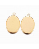 Base Acero. Color dorado. 23x14x1,5 mm. Agujero 2 mm. Para trabajos de 18x13 mm. 1 ud. Base Acero. Color dorado. 23x14x1,5 mm. Agujero 2 mm. Para trabajos de 18x13 mm. 1 ud.