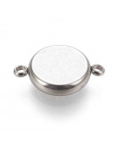 Base Link de Acero. Color plateado. 18x12,5x3 mm. Agujero 1,8 mm. Para trabajos de 10 mm. 1 ud Base Link de Acero. Color plateado. 18x12,5x3 mm. Agujero 1,8 mm. Para trabajos de 10 mm. 1 ud