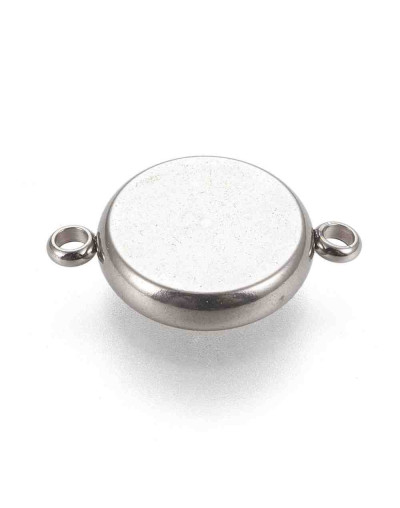 Base Link de Acero. Color plateado. 18x12,5x3 mm. Agujero 1,8 mm. Para trabajos de 10 mm. 1 ud