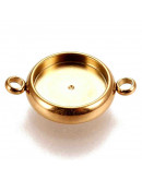 Base Link de Acero. Color dorado. 18x12,5x3 mm. Agujero 1,8 mm. Para trabajos de 10 mm. 1 ud Base Link de Acero. Color dorado. 18x12,5x3 mm. Agujero 1,8 mm. Para trabajos de 10 mm. 1 ud