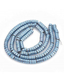 Hematite sintético. Heishi beads. Azul. 4x2 milímetros. 1 mm perforación. 200 uds hilo aprox. Hematite sintético. Heishi beads. Azul. 4x2 milímetros. 1 mm perforación. 200 uds hilo aprox.