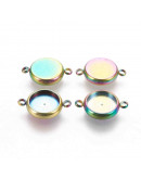 Base Link de Acero. Color arcoiris. 18x12,5x3 mm. Agujero 1,8 mm. Para trabajos de 10 mm. 1 ud Base Link de Acero. Color arcoiris. 18x12,5x3 mm. Agujero 1,8 mm. Para trabajos de 10 mm. 1 ud