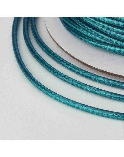 Cordón de poliester Encerado Celeste 3 milímetros grosor 3 metros