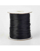 Cordón de poliester Encerado Negro 3 milímetros grosor 3 metros