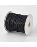 Cordón de poliester Encerado Negro 3 milímetros grosor 3 metros