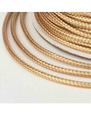 Cordón de poliester Encerado Dorado 3 milímetros grosor 3 metros