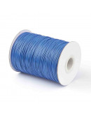 Cordón de poliester encerado. Piel de Serpiente. Color ROYAL BLUE. 1 mm grosor. 80 metros cono.