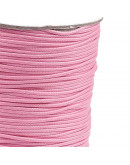 Cordón de poliester encerado. Piel de Serpiente. Color HOT PINK. 1 mm grosor. 80 metros cono.