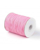 Cordón de poliester encerado. Piel de Serpiente. Color HOT PINK. 1 mm grosor. 80 metros cono.