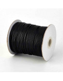 Cordón de poliester Encerado Negro 2 milímetros grosor 3 metros