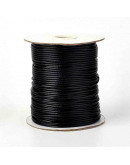 Cordón de poliester Encerado Negro 2 milímetros grosor 3 metros