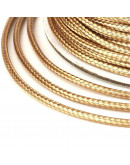 Cordón de poliester Encerado Dorado 2 milímetros grosor 3 metros