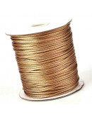 Cordón de poliester Encerado Dorado 2 milímetros grosor 3 metros