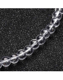 Esfera. Transparente. 04 milímetros diámetro. 1 mm perforación. 80 unidades hilo (aproximado).