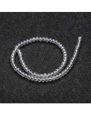 Esfera. Transparente. 06 milímetros diámetro. 1 mm perforación. 50 unidades hilo (aproximado).