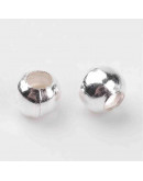 Separadores esfera Alloy Color plata antigua 5 mm diámetro 2 mm perforación 100 uds aproximado