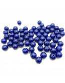 Imitación: Lapislazuli. Esfera. 6 milímetros diámetro. 1,5 mm perforación. 100 unidades aprximado.