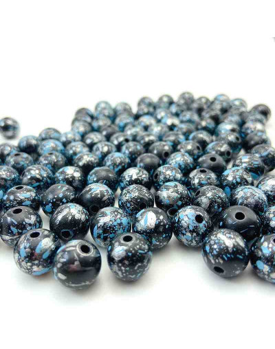 Imitación: Piedra natural. Esfera. 6 milímetros diámetro. 1,5 mm perforación. 100 unidades aprox.