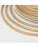 Cordón de poliester Encerado Crema 2 milímetros grosor 3 metros