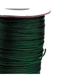 Cordón de poliester encerado. Piel de Serpiente. Color DARK GREEN. 1 mm grosor. 80 metros cono.