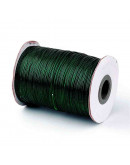 Cordón de poliester encerado. Piel de Serpiente. Color DARK GREEN. 1 mm grosor. 80 metros cono.