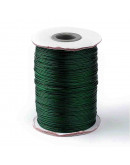 Cordón de poliester encerado. Piel de Serpiente. Color DARK GREEN. 1 mm grosor. 80 metros cono.
