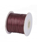 Cordón de poliester encerado. Piel de Serpiente. Color DARK RED. 1 mm grosor. 80 metros cono.