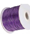 Cordón de poliester encerado. Piel de Serpiente. Color PURPLE. 1 mm grosor. 80 metros cono.